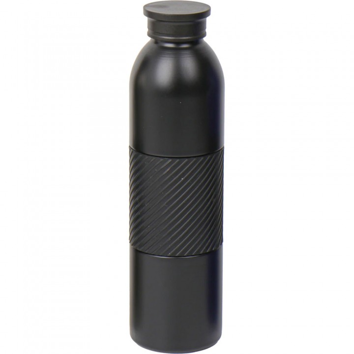 500 ml Siyah Desenli Metal Termos – Lazer Baskılı Promosyon Termos